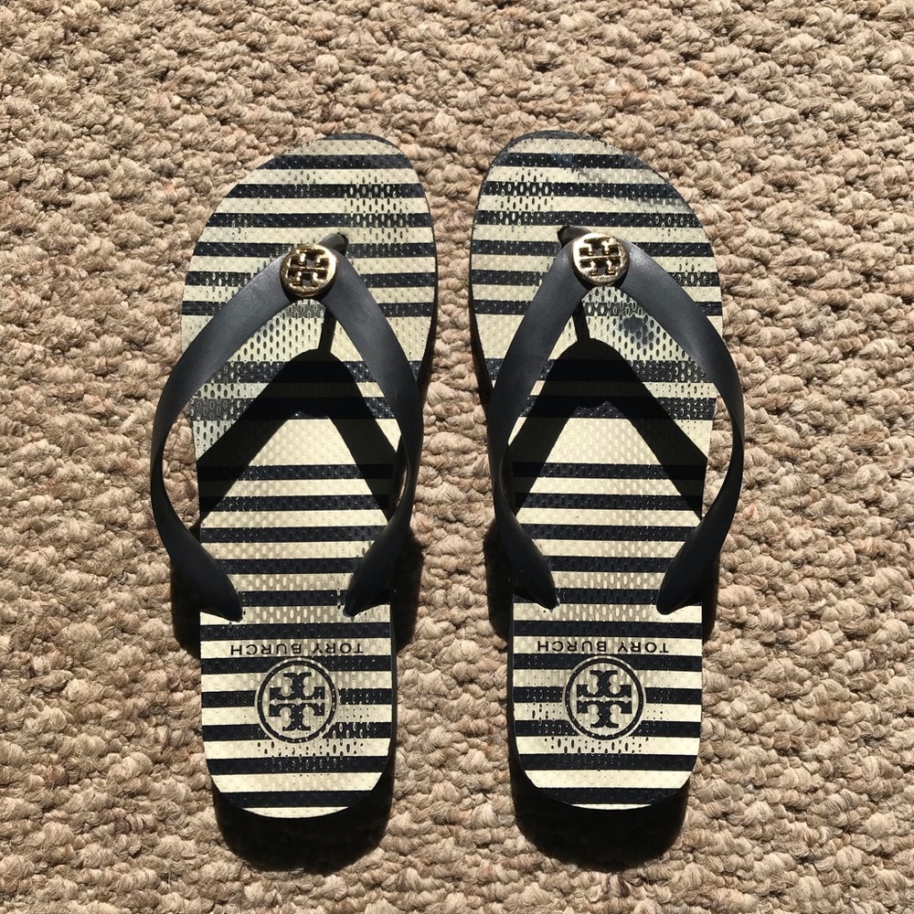 Stripe Tory Burch Flip Flops